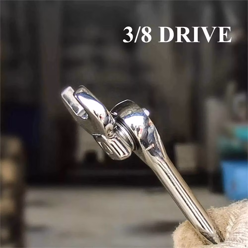 Nordara 10-Piece Steel Crow's Foot Spanner Set, 3/8" Metric 10mm - 22mm, Silver – 2