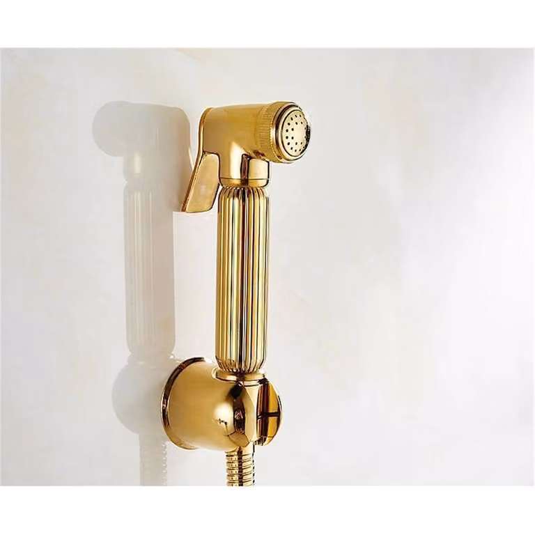 Nordara Gold Brass Bidet Shattaf Toilet Spray Head Hygiene Hand Shower Set