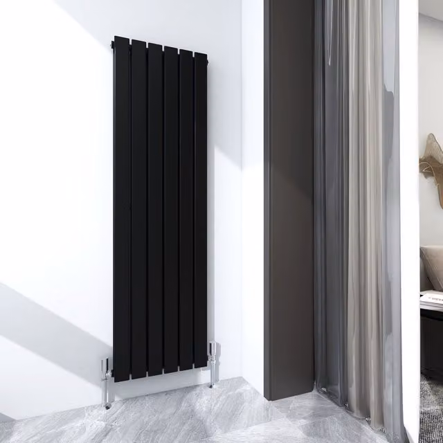 MCC Direct Designer Flat Panel Double Radiator, Black, H: 160 cm x W: 40.8 cm – 8