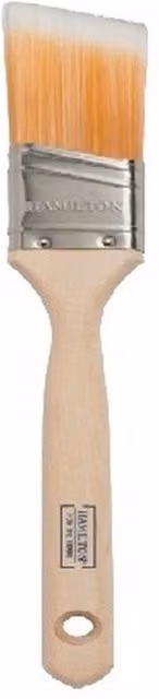 Hamilton For The Trade Angled Paint Brush, Brown and Silver