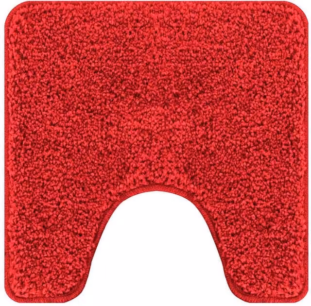 Berkfield Home U-Shaped Non-Slip Red Bath Mat, W/D: 50 x 50 cm – 1