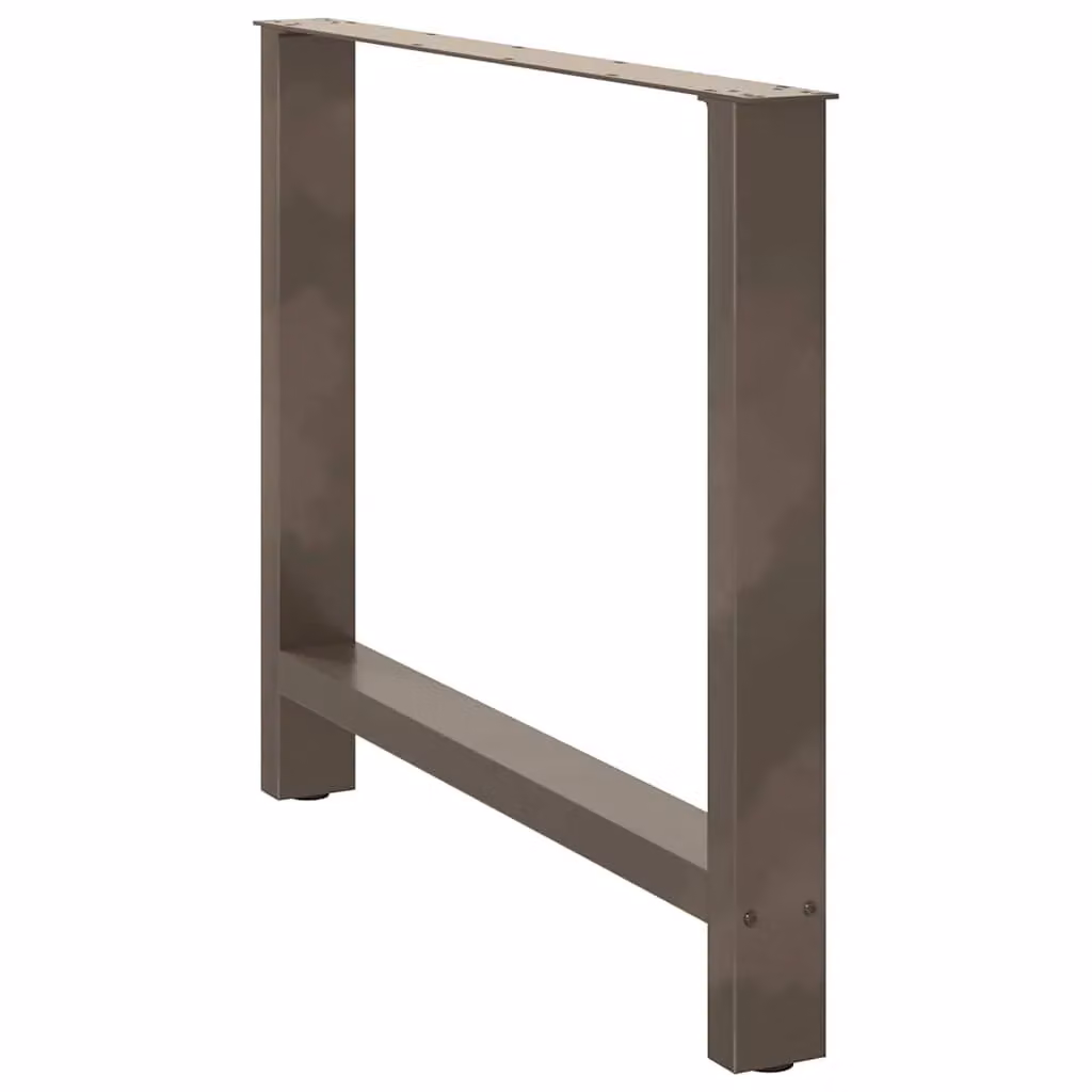 Berkfield Home Steel Coffee Table Legs in Grey, 2 Pieces, H: 90 cm, W: 72.5 cm – 2