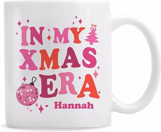 Personalised Memento Company In My Christmas Era Personalised Ceramic Mug in White