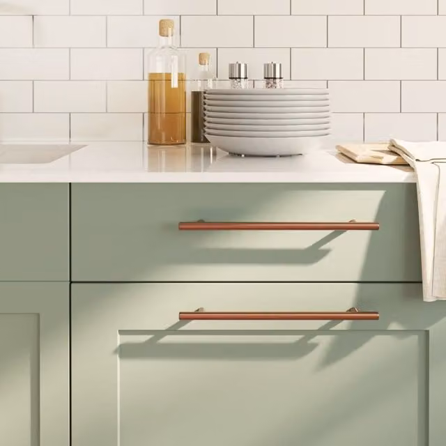 Berkfield Home Stainless Steel Cabinet Handles, 5 Pack, Bronze Brown, Length: 224 mm – 1
