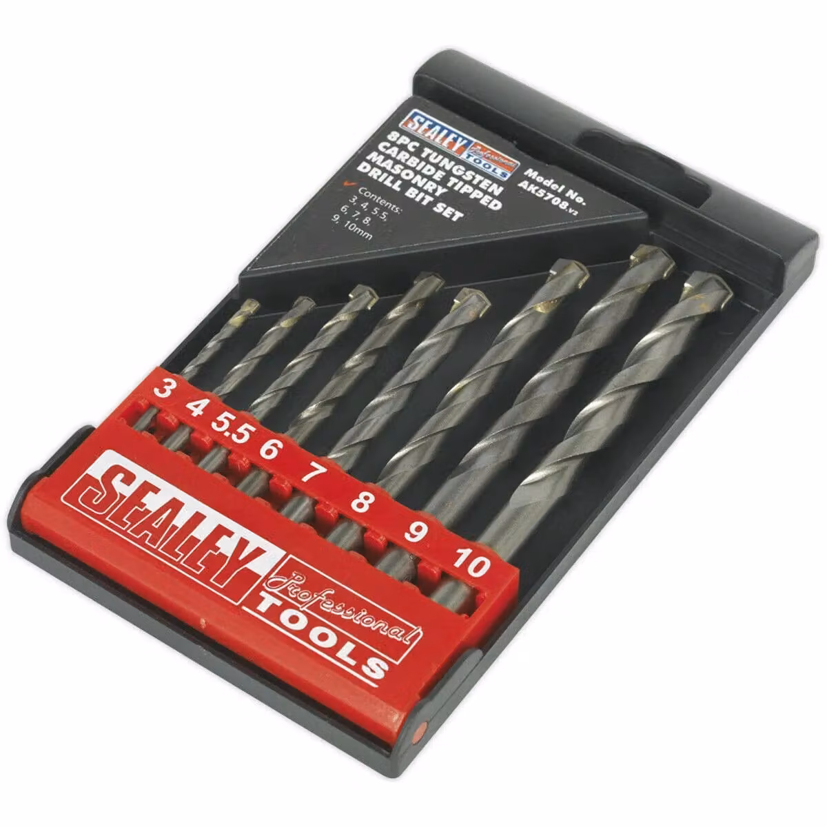 Loops 8 Piece Tungsten Carbide Tipped Masonry Drill Bit Set in Silver and Multicolour – 2