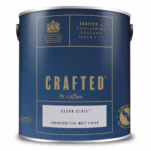 Crown Crafted Clean Slate Matt Emulsion Mid Grey Water Based Paint 2.5L – 3