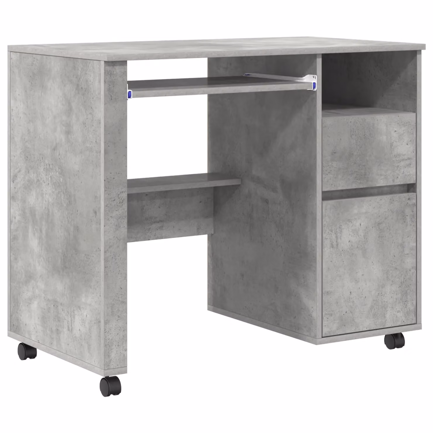 Berkfield Home Modern Computer Desk in Grey with Matt MDF Finish – 2