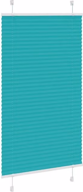 Berkfield Home Single Pleat Polyester Blind in Petrol Green/Turquoise, W: 80 cm, H: 100 cm