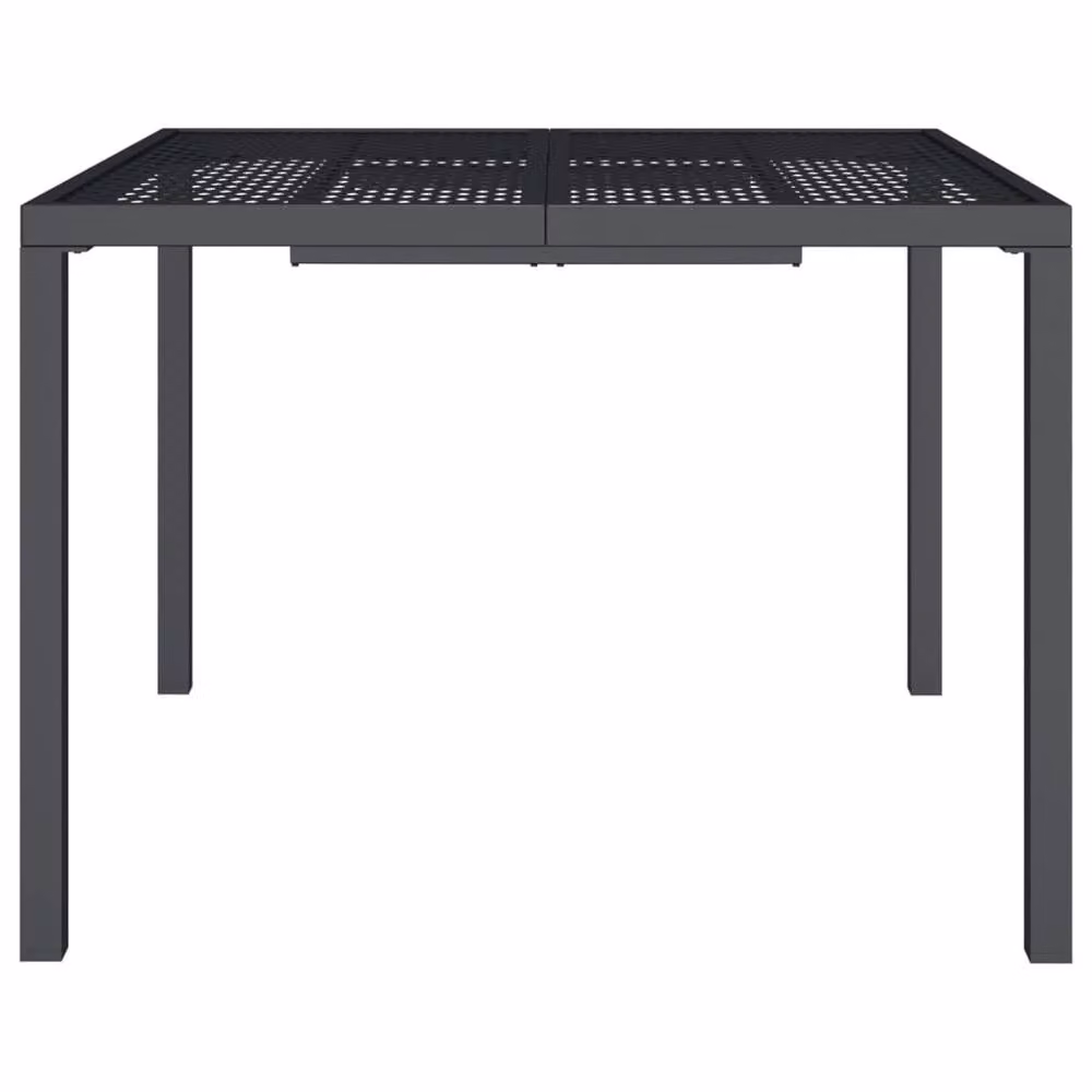 Berkfield Home Square Garden Table in Anthracite and Black Powder Coated Steel, W/D/H: 100 x 100 x 72 cm – 3