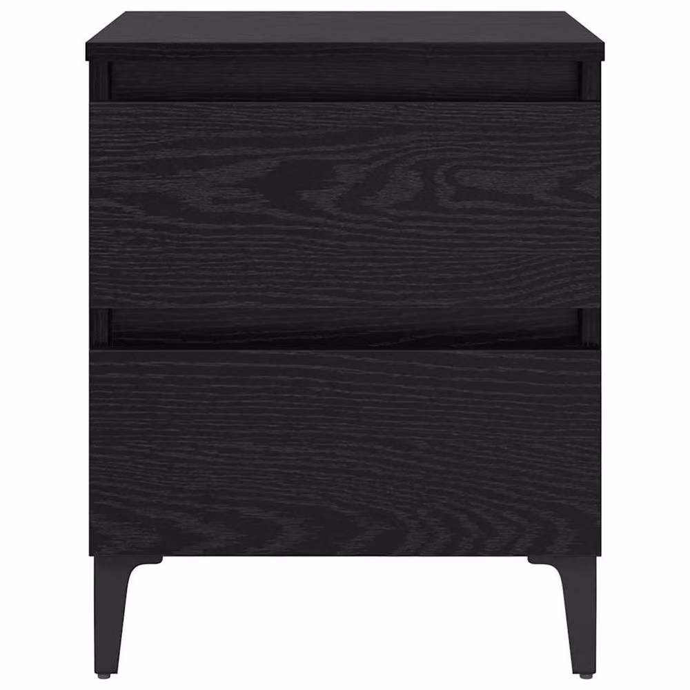 Berkfield Home Sleek Bed Cabinets, 2 Piece Set in Black Oak, W/D/H: 40 x 35 x 50 cm – 5