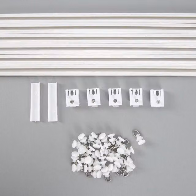 3M FLAVORA Self-adhesive Coiled Curtain Track with Gliders in White – 1