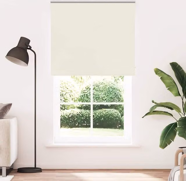 Berkfield Home Blackout Roller Blind, White Polyester, W: 125 cm, H: 230 cm