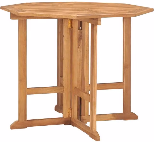 Berkfield Home Elegant 5 Piece Folding Outdoor Dining Set in Brown Solid Teak Wood