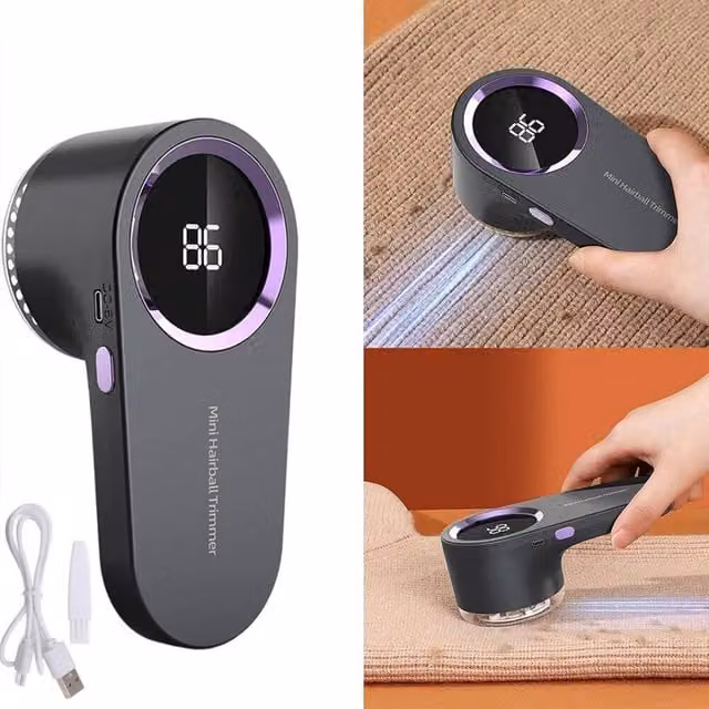 VOGREX USB Rechargeable Electric Fabric Shaver and Lint Remover in Black – 1