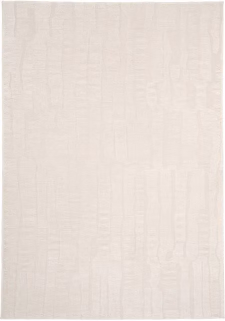 Kukoon Scandi Neutral Plush Pile Beige Living Room Area Rug W: 160 cm, D: 230 cm