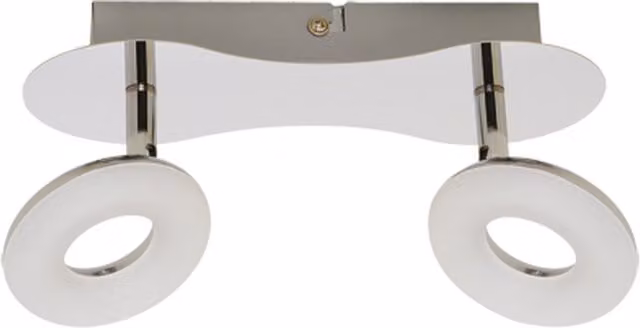 CGC Lighting AVA Chrome Twin Bar Adjustable Ceiling LED Spotlights in Silver
