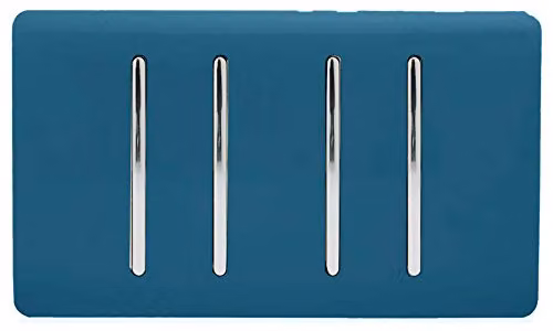 Trendi Blue Flush Plate Switch – 1
