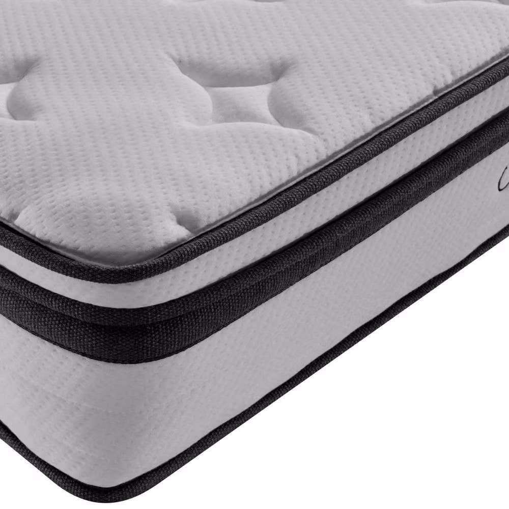 Home Source Hybrid Memory Foam and Pocket Spring Orthopaedic Mattress in White and Grey, Size: Single (W: 90 cm, D: 190 cm, H: 25 cm) – 3