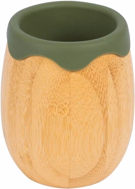 Tiny Dining Bamboo and Silicone Baby Trainer Tumbler, Green, 130ml