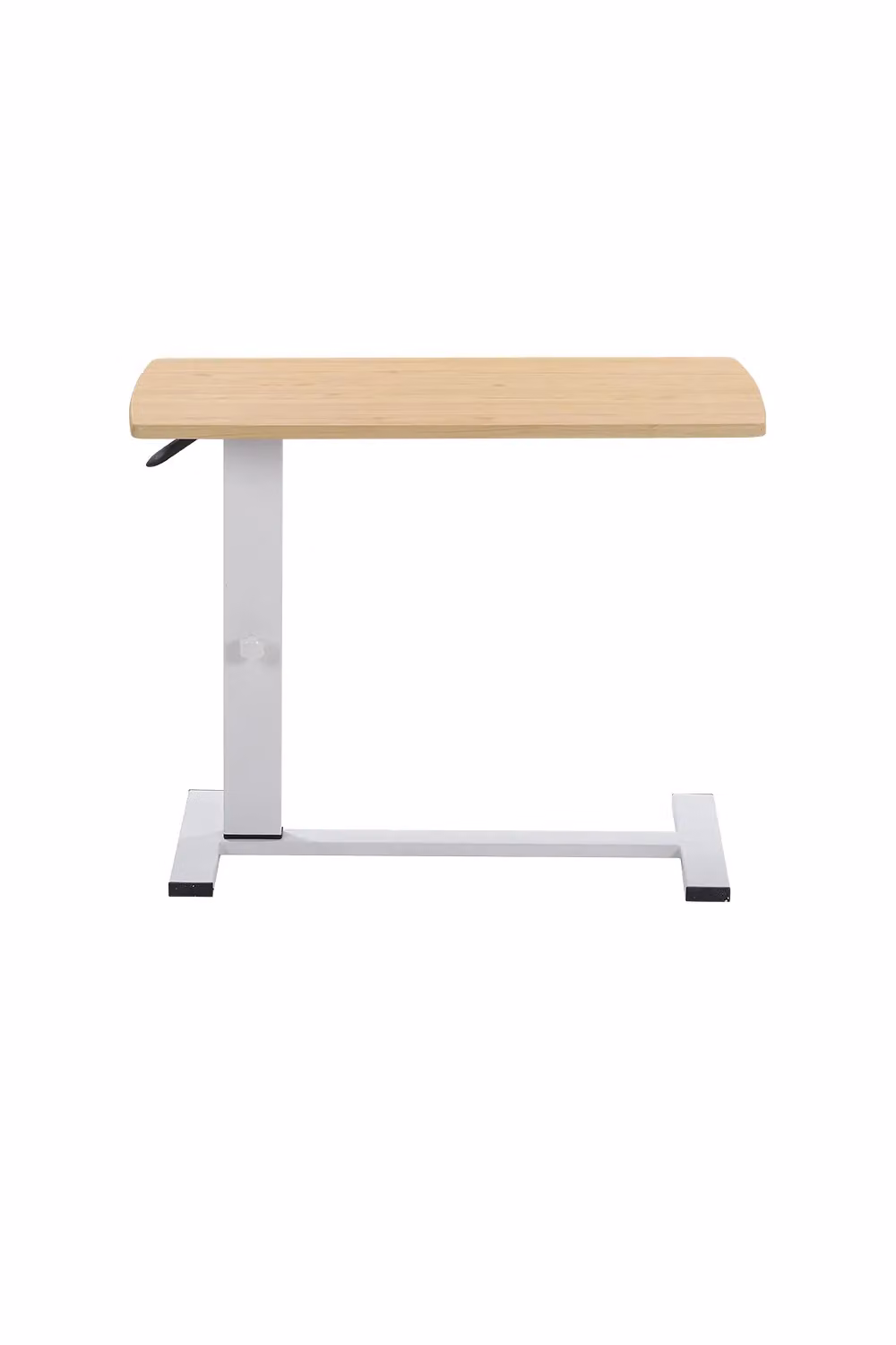 Living and Home Height Adjustable Mobile Overbed Laptop Desk with Storage Shelf in White – 3