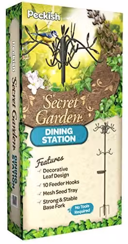 Peckish Secret Garden Metal Wild Bird Dining Station, H 80 x W 20 x D 6 cm – 1