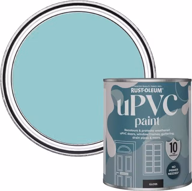 Rust-Oleum Gloss Finish UPVC Paint in Petrol Blue 0.75 l