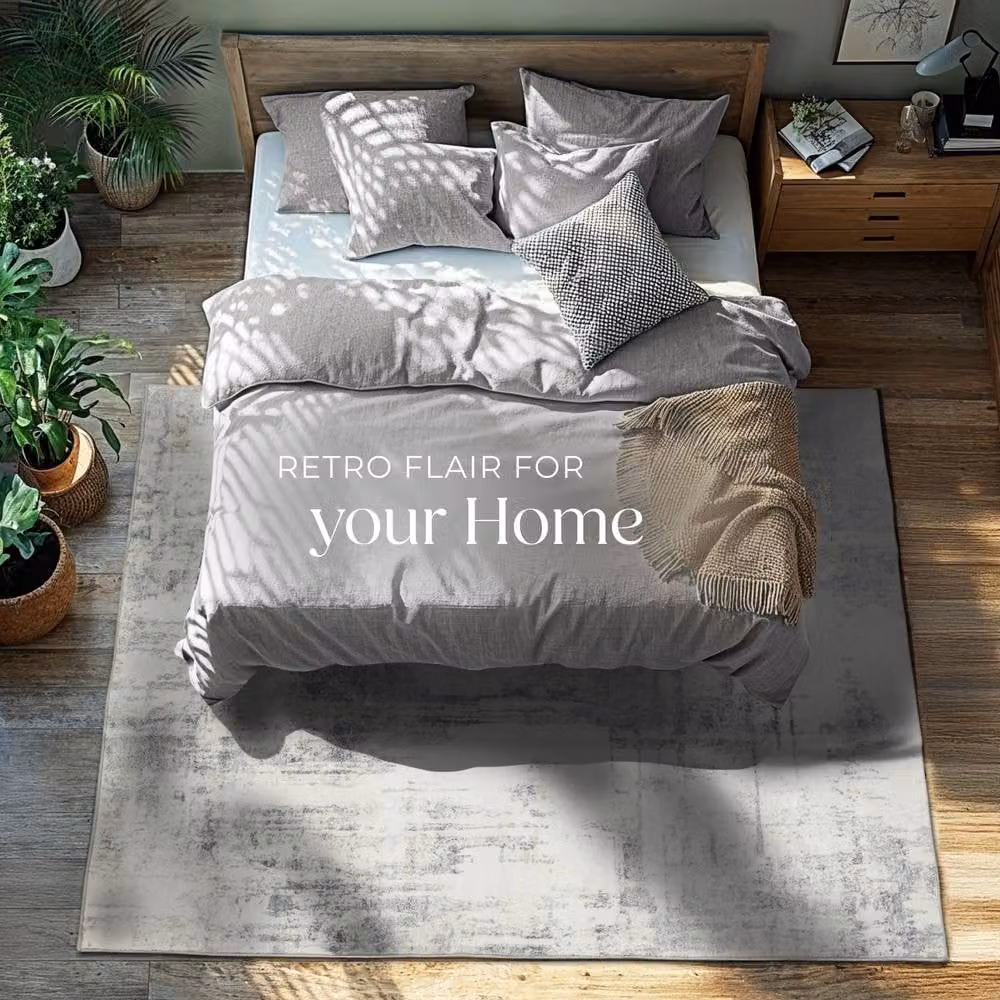 tectake Nadira Washable Abstract Modern Rug in Beige, Grey and Black, W: 160 cm x D: 230 cm – 2