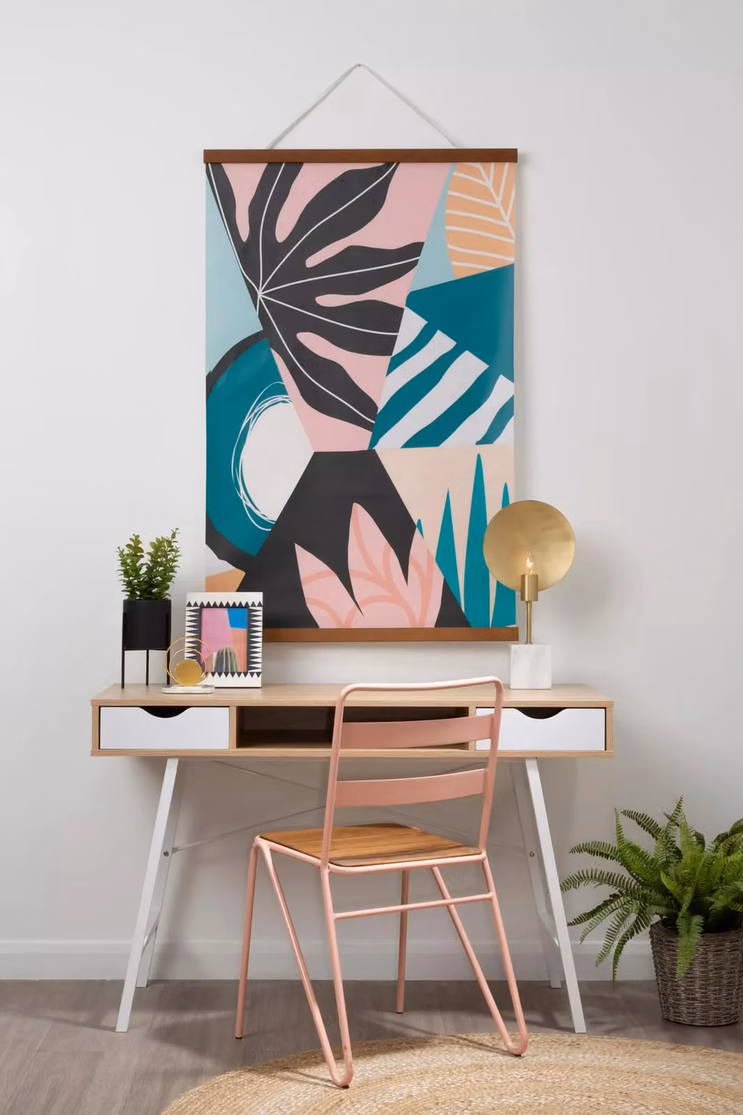 Orsina Metal Chair by Interiors by Premier in Pink and Brown – 2