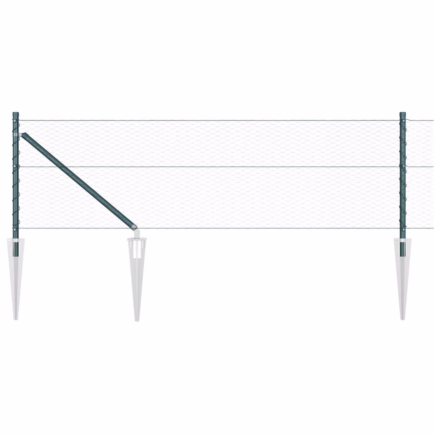 Berkfield Home Green Hexagon Steel Fence – 2