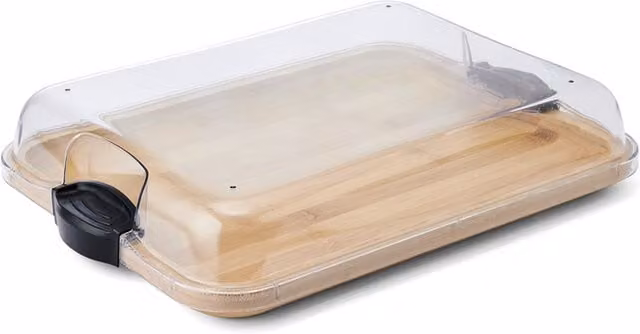Faberware Build-a-Board Brown Bamboo Grazing Board with Clear Locking Lid, W: 35.5 cm, D: 28 cm