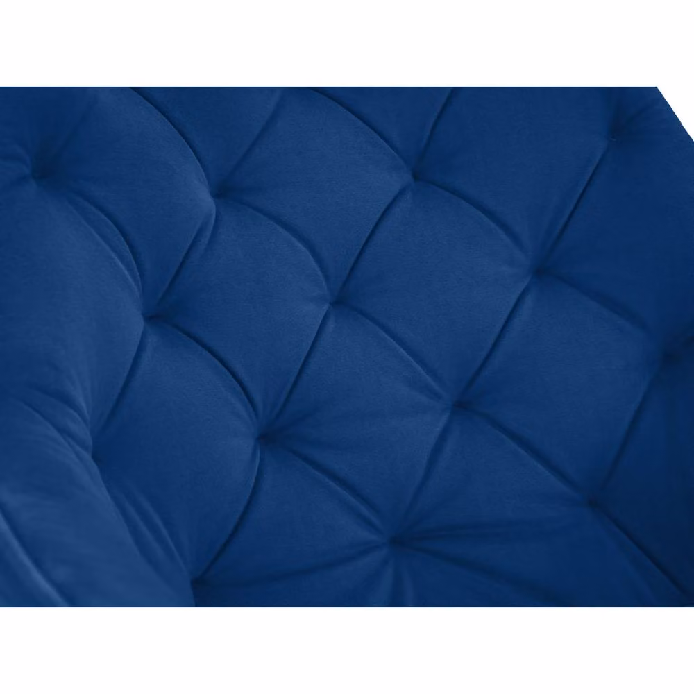 Cheshire Yorkshire Set of 2 Modern Blue Velvet Dining Chairs with Armrests – 5
