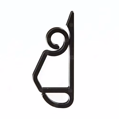 Hang Ups Black Plastic Gutter and Shingle Hooks, 100 Pack – 5