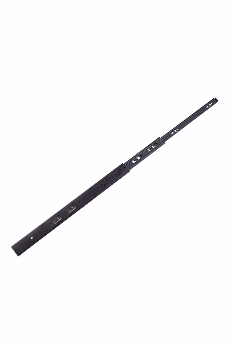 Living and Home Pair of Black Steel 3-Fold Soft-Close Ball Bearing Drawer Slides, Length: 50.8 cm