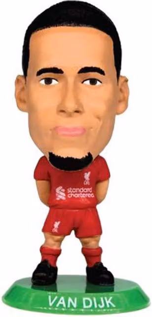 Liverpool FC Virgil Van Dijk SoccerStarz Football Figurine, Red and Multicolour Plastic Tabletop Collectible