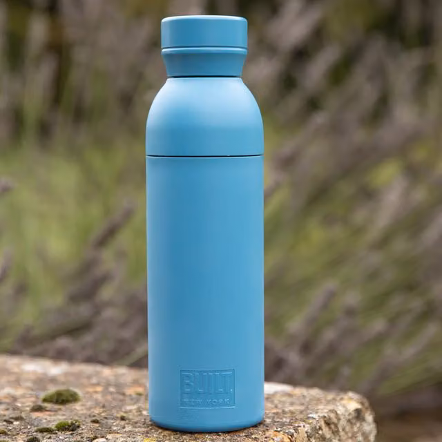 BUILT Planet Blue Water Bottle with Leakproof Screw Lid, 500ml