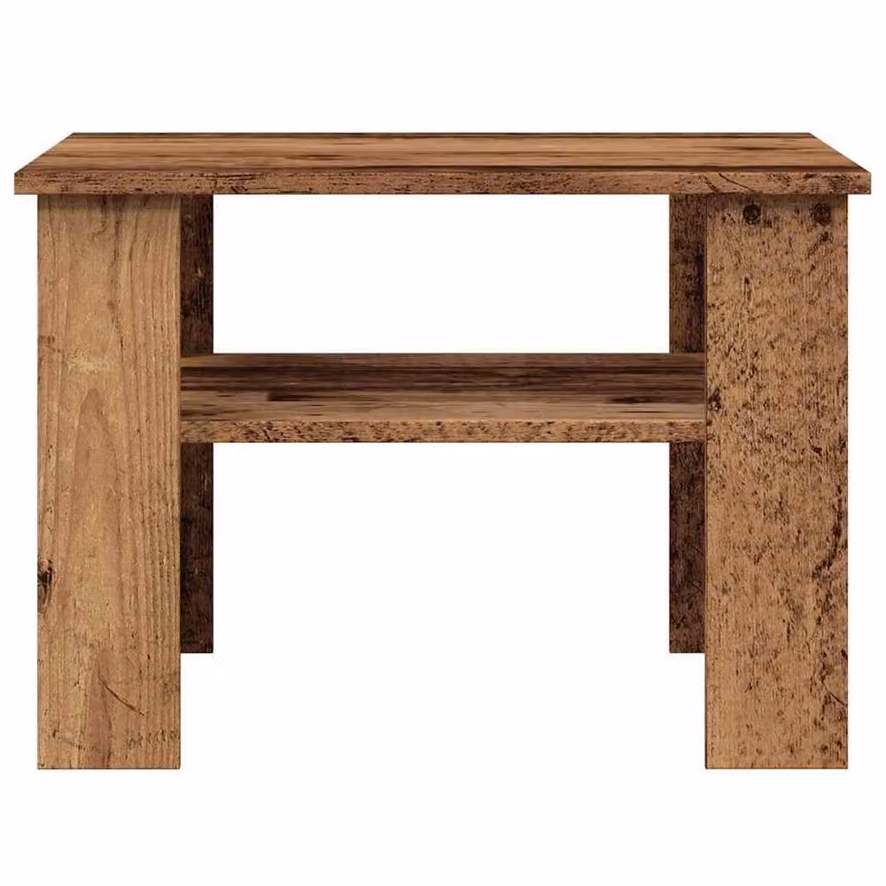 Berkfield Home Old Wood Coffee Table in Brown, W/D/H: 60 x 60 x 42 cm – 4
