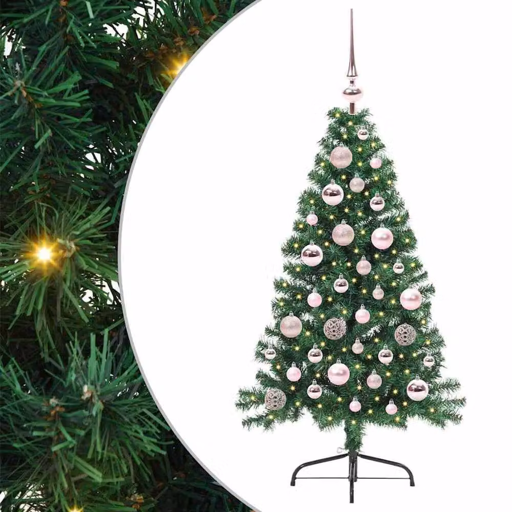 Berkfield Home Pre-lit Artificial Christmas Tree, Green, Height: 120 cm – 2