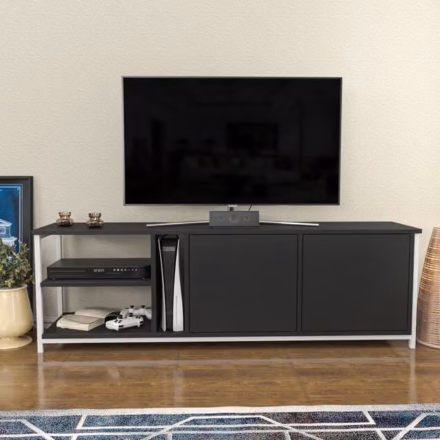 Decorotika Primrose TV Unit in White, Grey and Anthracite – 1