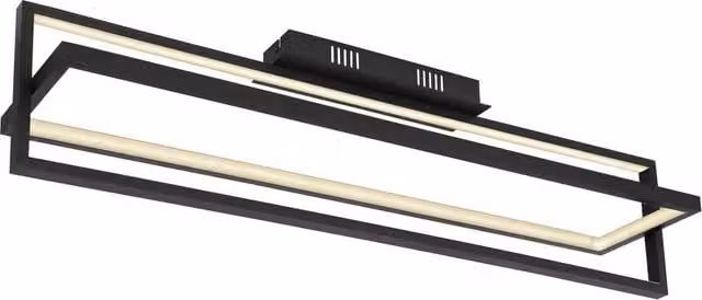 Netlighting Flips Semi Ceiling Light in Black with Dimmable LED, Remote Control and Timer – 1