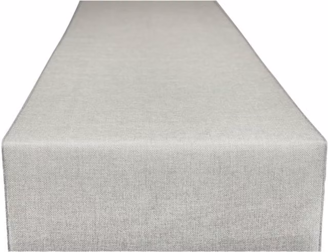 Neel Blue Hessian Jute Table Runner in Silver, W/D/H: 29 x 275 cm