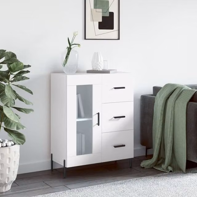 Berkfield Home White Sideboard W/D/H: 69.5 x 34 x 90 cm – 1