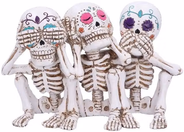 Nemesis Now Three Wise Calaveras Multicolour Tabletop Decoration, Height: 20.3 cm