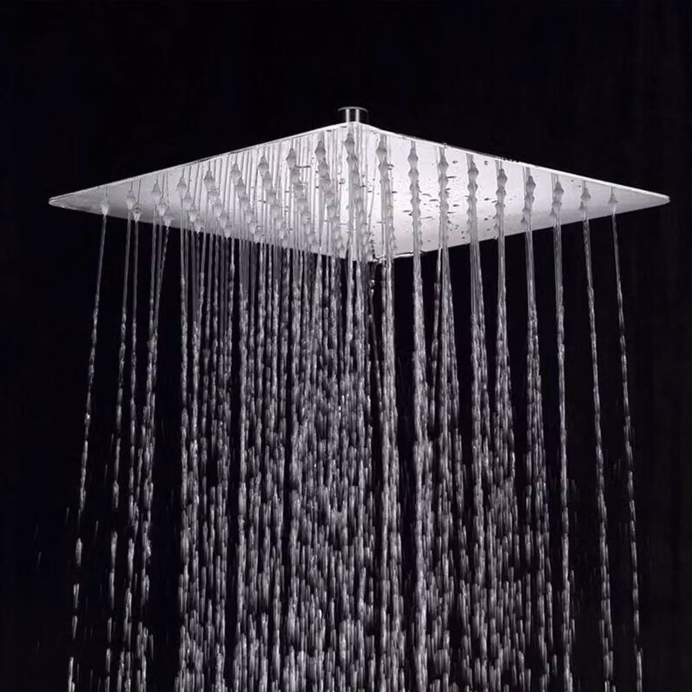 SPETLEK NEW Large Square Rainfall Shower Head in Silver Chrome, 20.32 cm – 3
