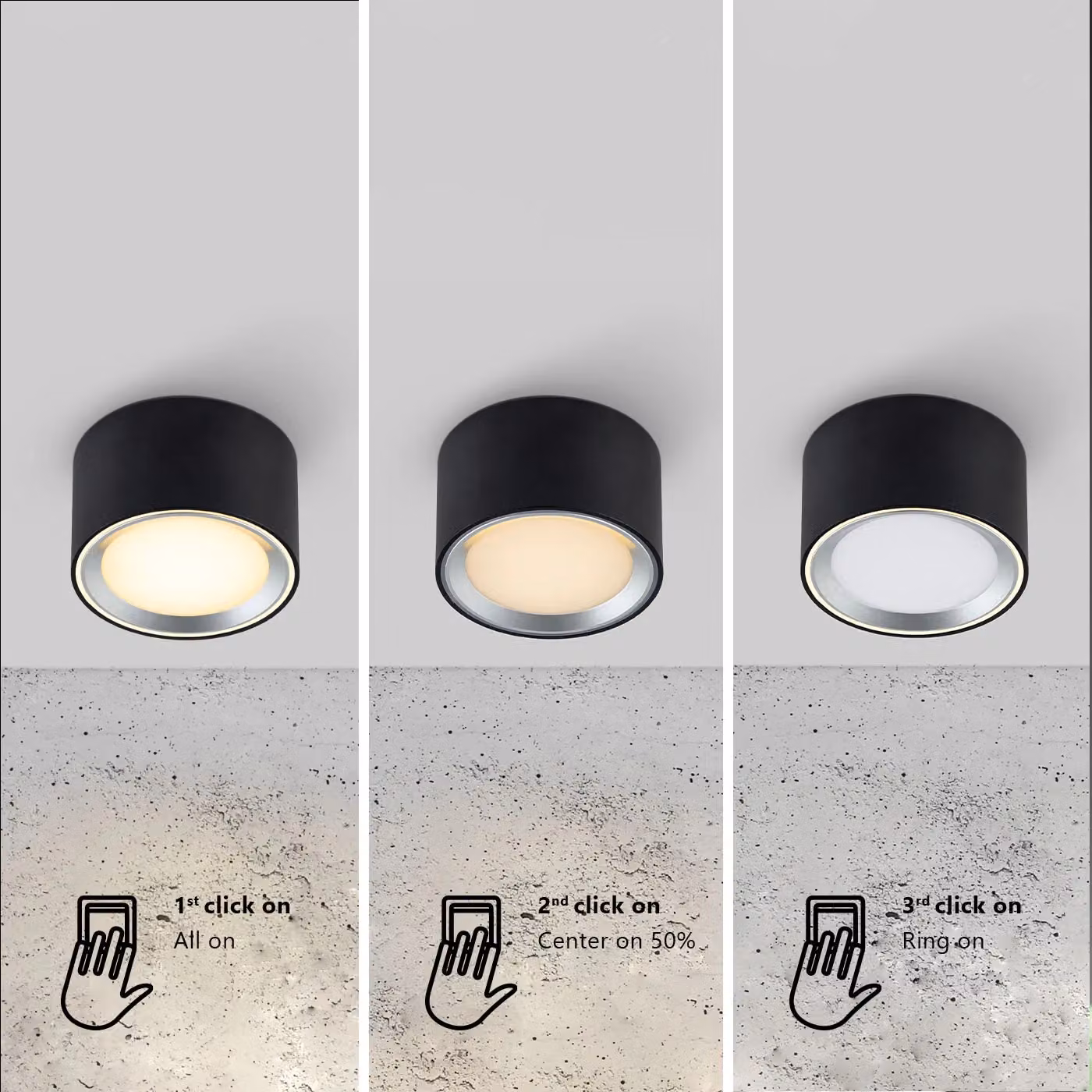 Nordlux Landon LED Downlight, Black Metal, IP44 Dimmable, 2700k Warm White – 3