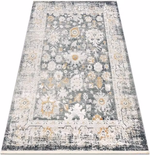 RugsX Distin Modern Vintage Grey Rectangular Rug W/D/H: 140 x 190 cm – 1