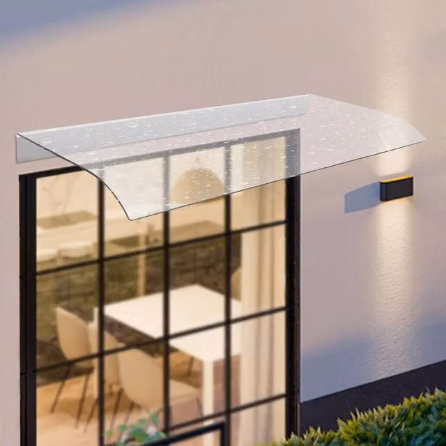 EONLION Clear Door Canopy Awning Shelter, W: 100 cm, D: 38.7 cm, H: 120 cm