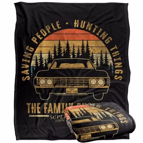LOGOVISION Supernatural Driving Sunset Silky Touch Super Soft Fleece Throw Blanket, Multicolour, W: 152 cm, D: 127 cm