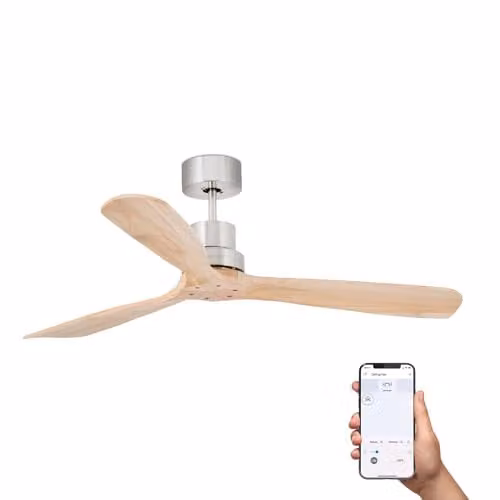 Faro Barcelona Ceiling Fan with App Control and Light in Silver, White or Beige – 1