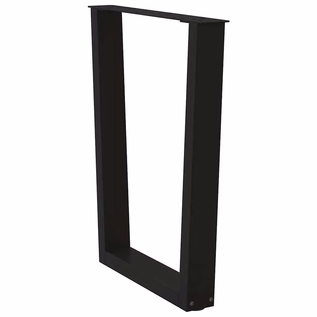 Berkfield Home V-Shape Dining Table Legs, 2 Piece Set, Black Matt Steel, H: 72-73.3 cm – 4