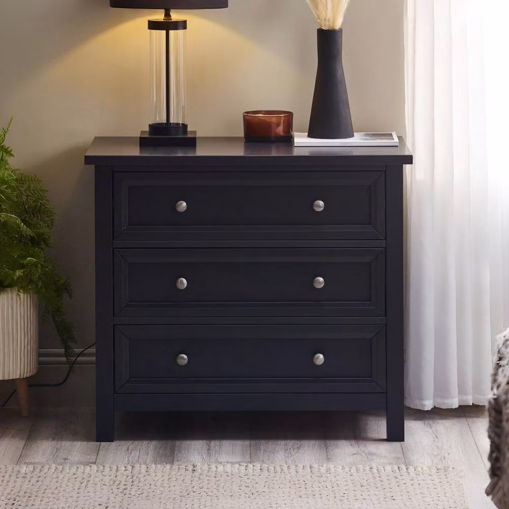 Cheshire Premium Solace 3 Drawer Wide Chest in Anthracite Grey – 3